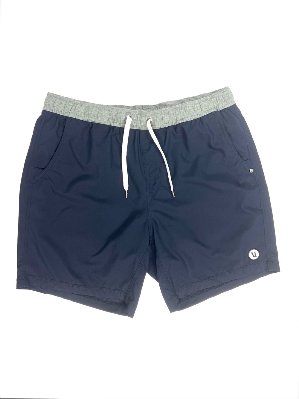 Vuori Shorts Men's Kore XL Dark Blue 7" Inseam Lined Gym Pockets